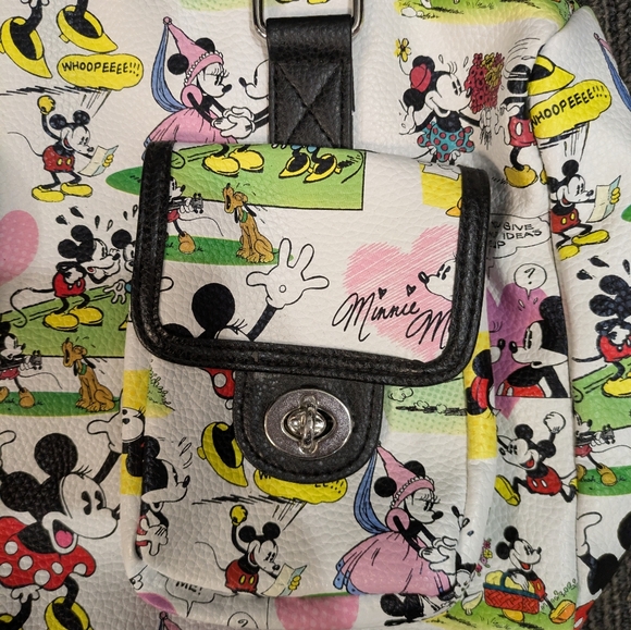 Vintage Disney Multicolor Mickey and Minnie Satchel - Picture 2 of 7